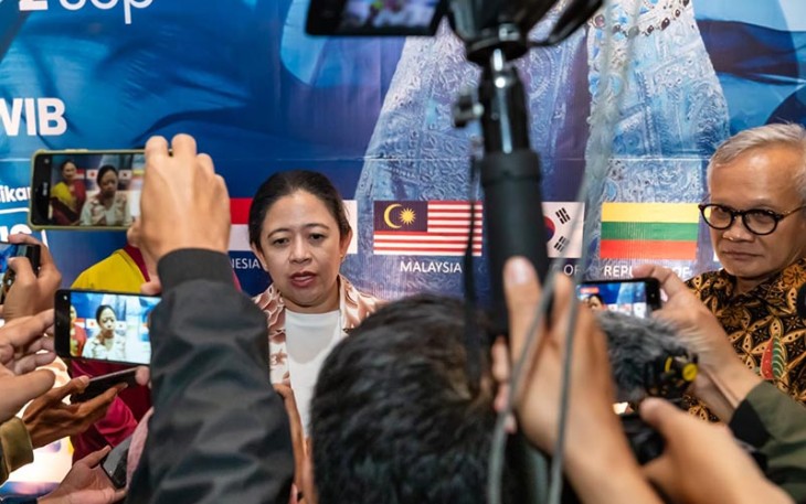Puan usai menutup acara Solo International Performing Arts (SIPA) 2023 di Benteng Vastenburg, Solo, Jawa Tengah, Sabtu (2/8/2023) malam.