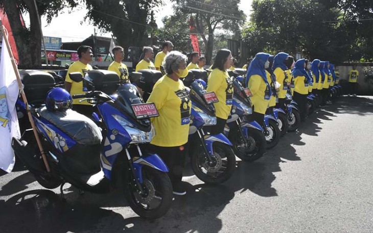 Sepeda motor dinas baru untuk penyuluh KB dari Pemkab Karanganyar, Senin (6/3/2023).