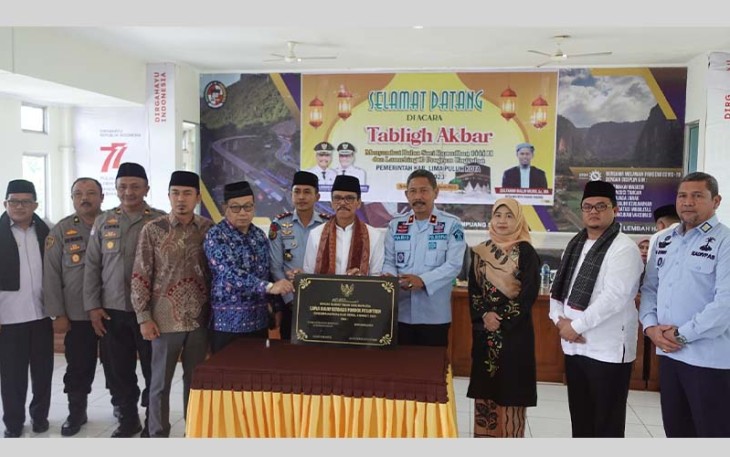 Suasana peresmian lapas berbasis Pesantren oleh Kakanwil Kemenkumham Sumbar, Haris Sukamto.