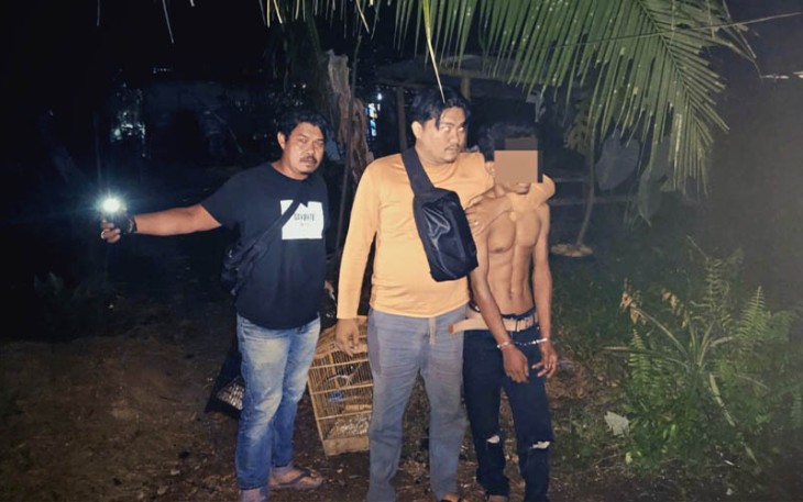 Tersangka saat diamankan