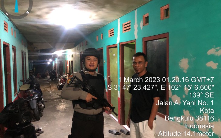 Berikan Rasa Aman, Personel Polresta Bengkulu Sambangi Kos-kosan dan Kontrakan