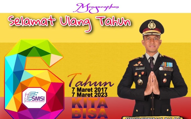 Banner ucapan Kapolres Kaur