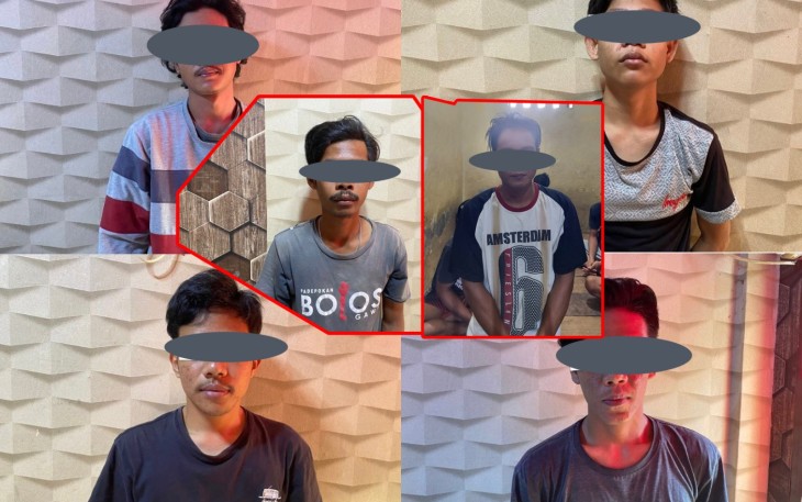 Polsek Teluk Segara Tangkap 6 Terduga Pelaku Curas