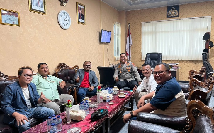 Silaturahmi pengurus SMSI dengan Kapolres Bengkulu Utara