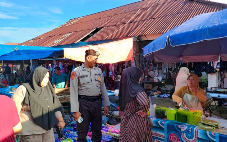 Sambangi Pasar Tradisional, Polsek Lais Hadirkan Rasa Aman