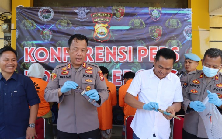 Polres Lebong saat press release