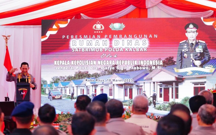 Kapolri Resmikan Pembangunan Asrama Brimob Polda Kalimantan Barat 