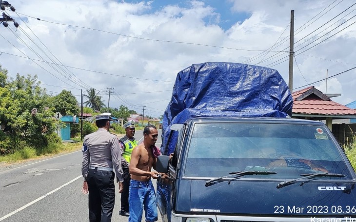 Polres Bengkulu Tengah Lakukan Penindakan Kendaraan ODOL