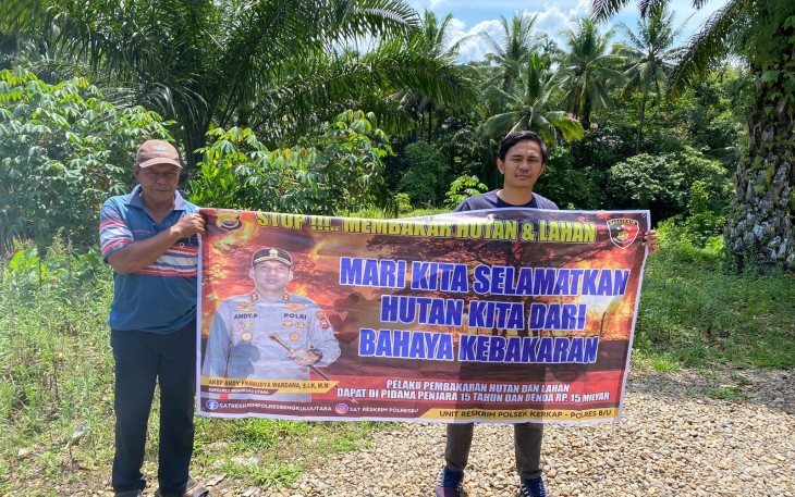 Cegah Karhutlah Polsek Kerkap Laksanakan Sosialisasi Pada Masyarakat