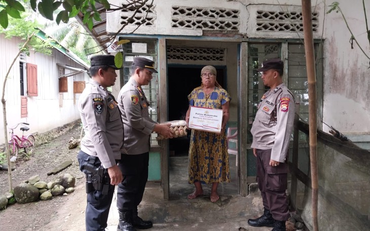 Polres Mukomuko Sebarkan Bantuan Kemanusiaan di Kecamatan Lubuk Pinang