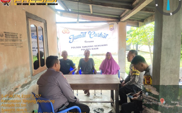 Tampung Keluhan Warga, Polsek Tanjung Kemuning Gelar Jumat Curhat