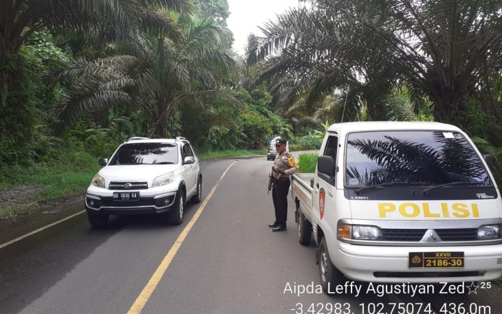 Polsek Padang Ulak Tanding Patroli Dijalan Lintas Lubuk Linggau - Curup.