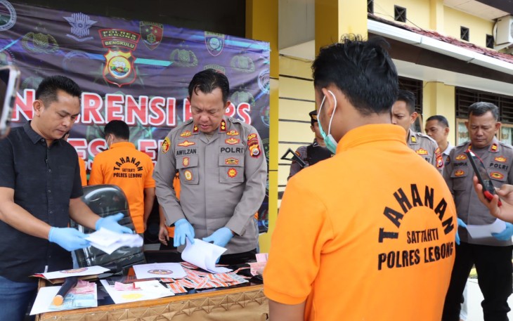 Polres Lebong saat press release