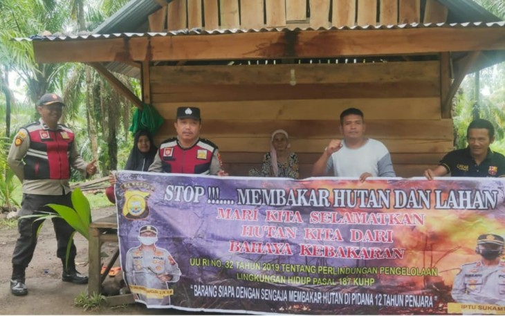 Polsek Lais Melaksanakan Sosialisasi Karhutla