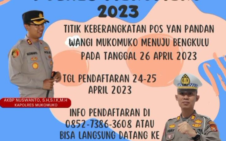 Balik Mudik Gratis Disediakan Polres Mukomuko, Simak Jadwal, Rute dan Syaratnya