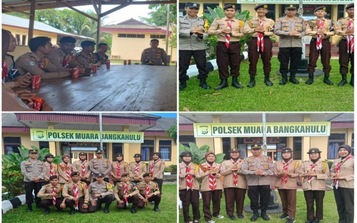 Polsek Muara Bangkahulu Laksanakan Pembinaan dan Silaturahmi dengan Saka Bhayangkara