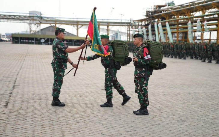 Panglima TNI saat Lepas Keberangkatan Satgas Pamtas RI-PNG
