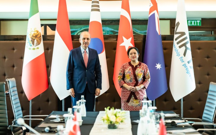 Ketua DPR RI Puan Maharani saat bersama Ketua Grand National Assembly Turkiye, Numan Kurtulmuş