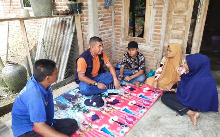 TKSK Aceh Timur Kunjungi Anak Yatim Piatu Menderita Sakit Tomor Ganas 