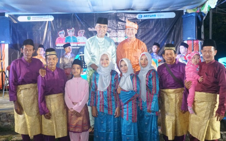 Bupati Natuna Wan Siswandi saat Hadiri Gelar Budaya Desa Sepempang.