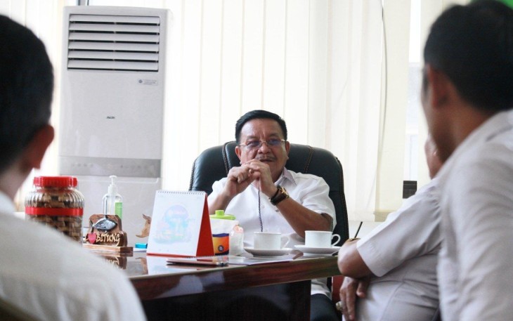 Walikota Bitung saat menerima kunjungan kepala BPMP