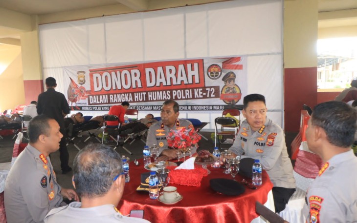 Polda Bengkulu dan Polres Jajaran Gelar Donor Darah 