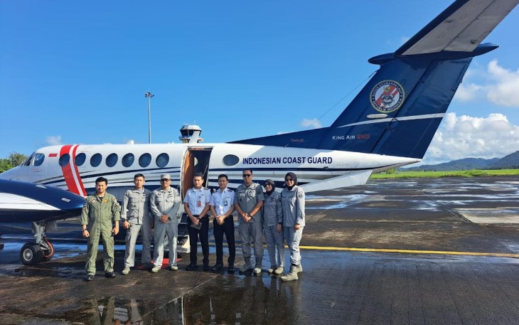 Bakamla RI saat Gelar Operasi Udara Maritim dengan Target Kapal Perilaku Anomali