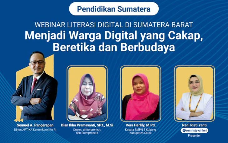 Webinar literasi digital Sektor Pendidikan.