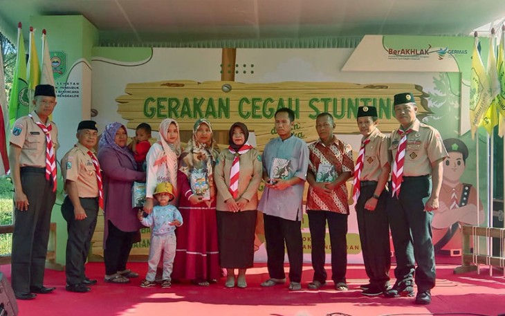 Bati Bakti TNI Koramil 0806/04 Bendungan saat Hadiri Peringatan Hari Saka Bakti Husada ke-38