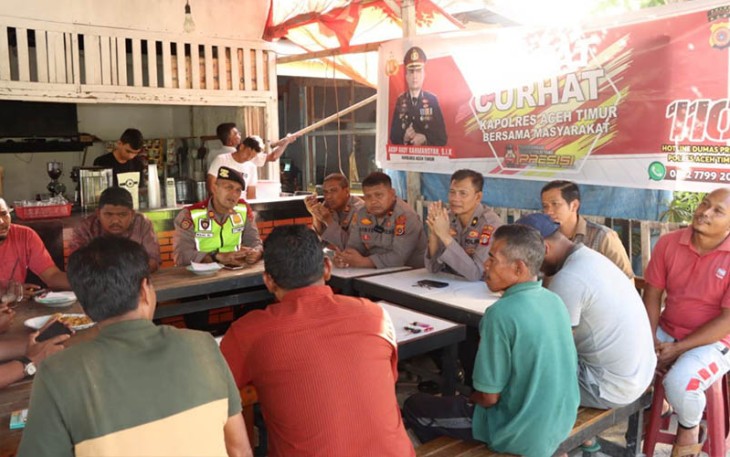 Wakapolres Aceh Timur Edukasi Kamtibmas Warga Peudawa