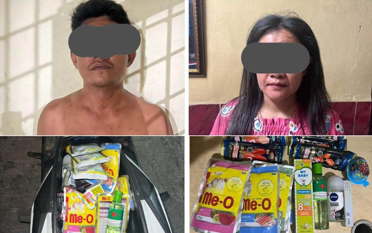 Tersangka dan barang bukti saat diamankan