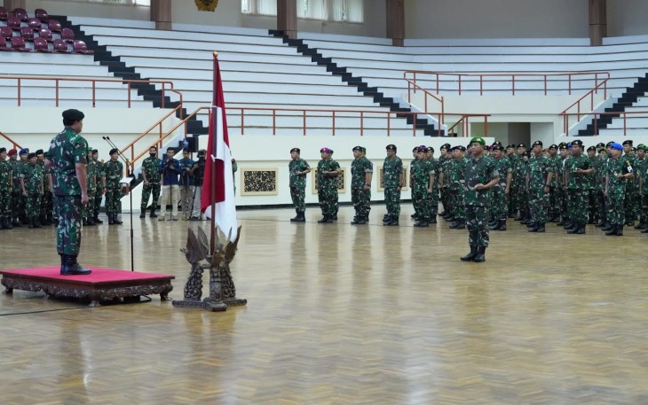 Panglima TNI saat Pimpin Upacara Korps Kenkat 107 Orang Pati TNI