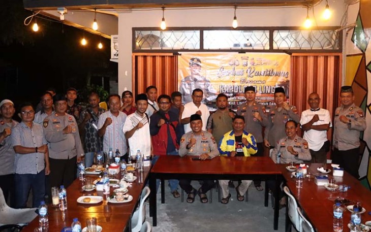 Kapolres Lingga saat Silaturahmi Bersama Awak Media
