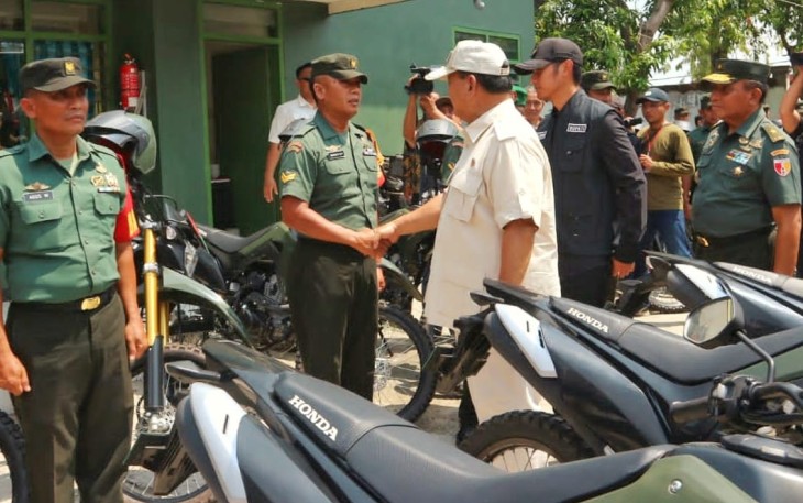 Menhan RI Serahkan Motor CRF Kepada TNI-Polri di Wilayah Kodim 0811/Tuban