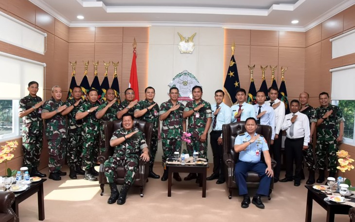 Dankoharmatau Terima Kunjungan Kepala Program Studi Teknik Mesin FSTP Unhan RI