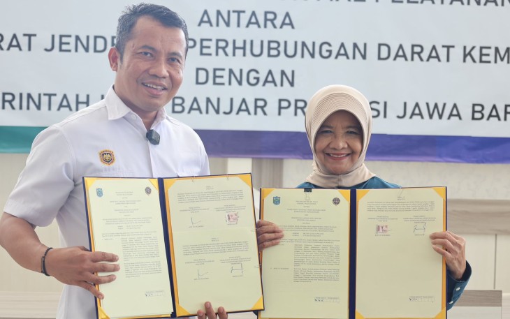 Ditjen Hubdat dan Pemkot Banjar Teken Perjanjian Pinjam Pakai Terminal Tipe A Banjar Menjadi Mal Pelayanan Publik  