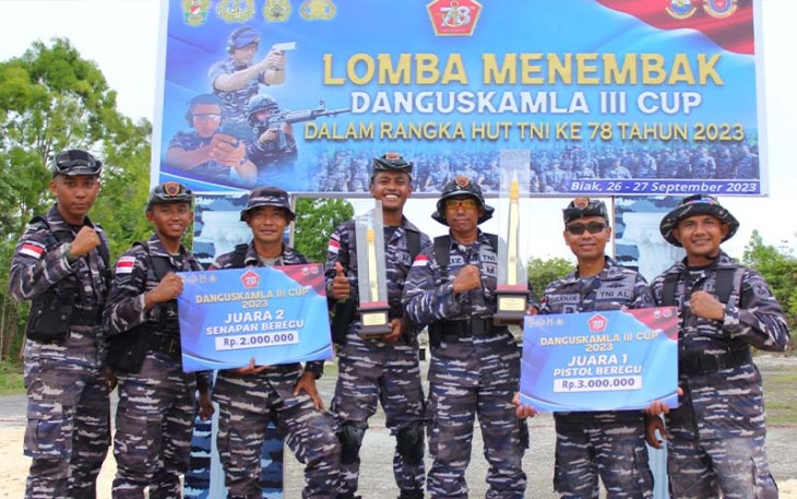 Lanudal Biak Borong Medali Lomba Menembak 