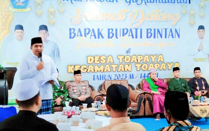 Bupati Bintan Roby Kurniawan saat sambutan