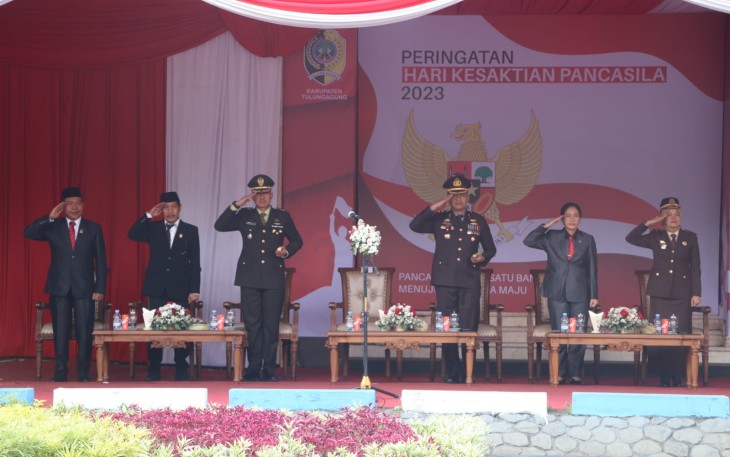 Dandim Tulungagung Ikuti Prosesi Upacara Peringatan Hari Kesaktian Pancasila 