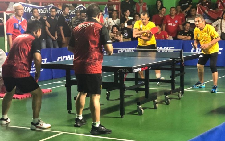 Final Tenis Meja Eksekutif Pornas XVI Korpri di Semarang