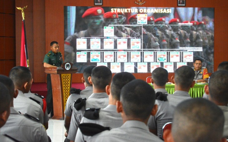 Kodim 0906/Kutai Kartanegara Terima Kunjungan Siswa SPN Polda Kaltim