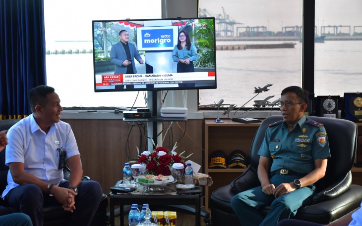 Danlantamal VI Makassar Laksamana Pertama TNI Ivan Gatot Prijanto, S.E., M.Tr.Opsla., saat Terima Audiensi Tim PT Pelni