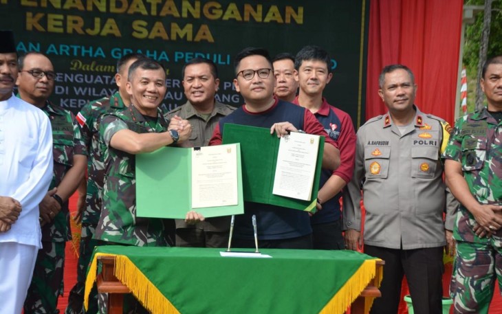 Danrem Brigjen Jimmy saat Dampingi Pangdam I/BB Teken MoU Kerjasama Pengoperasian Kembali Eks RSKI Galang 
