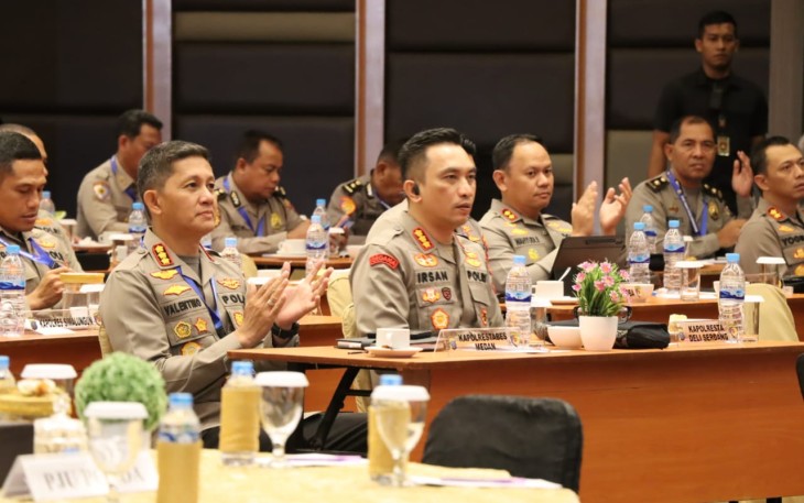 Kapolrestabes Medan Kombes Pol Valentino Alfa Tatareda S.H, S.I.K., saat Hadiri Penutupan Musrenbang Renja Polda Sumut Tahun 2024