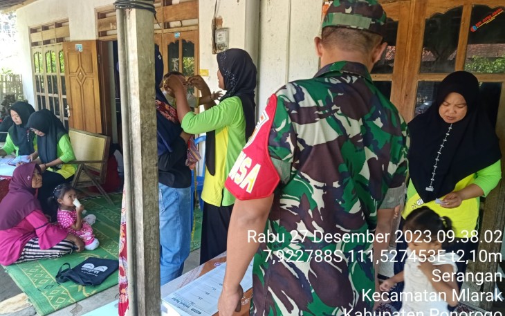 Sertu Imam Mahfud adalah salah satu anggota Koramil Tipe B 0802/15 Mlarak, Kodim 0802/Ponorogo yang setiap hari bertugas menjadi Bintara Pembina Desa (Babinsa) Serangan, Kecamatan Mlarak, Kabupaten Ponorogo dan selalu aktif membantu kegiatan yang ada di desa tersebut