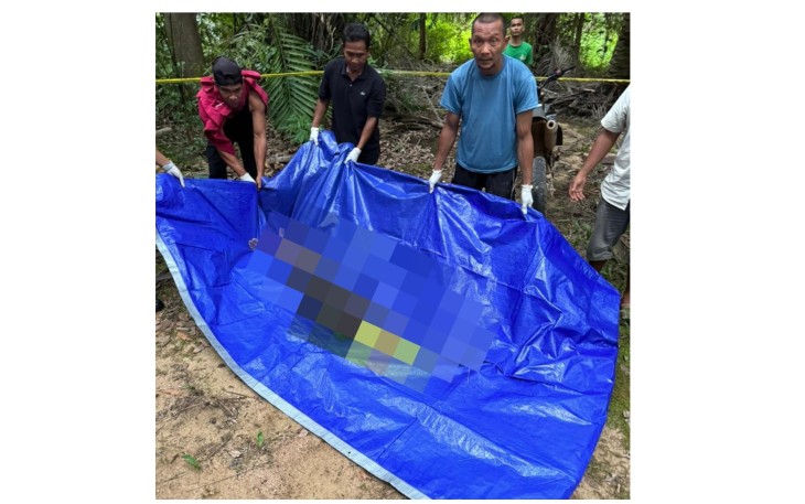 Sosok Mayat Laki Laki di Temukan Lokasi Perkebunan Sawit