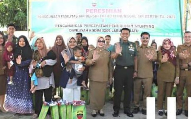 Wabup Labuhanbatu Resmikan Fasilitas Air bersih di Bukit Rezeki 