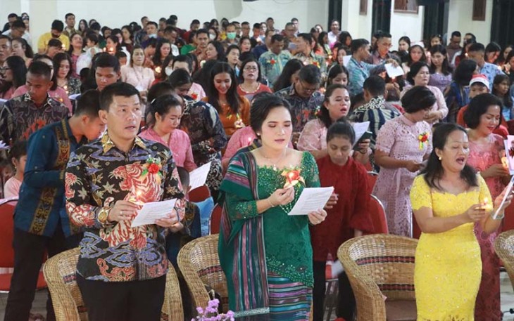 Perayaan Natal Keluarga Besar Polres Simalungun