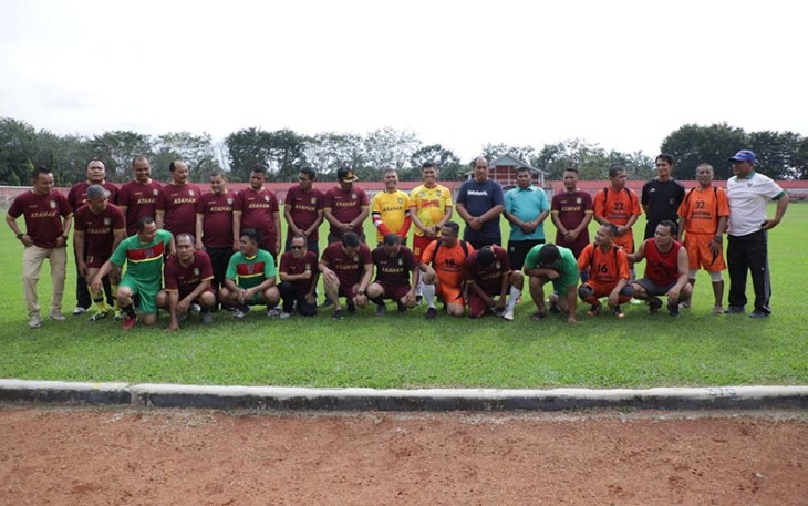 Wakil Bupati Asahan saat Hadiri Kegiatan Senam Dan Laga Sepakbola Persahabatan