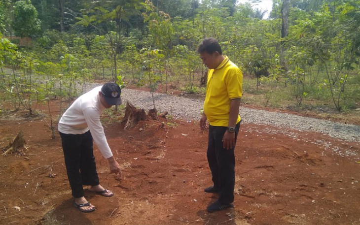 Pengecekan ke lokasi kejadian (kubangan lumpur)